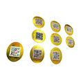 Custom printable security sticker color qr code anti-counterfeit labels